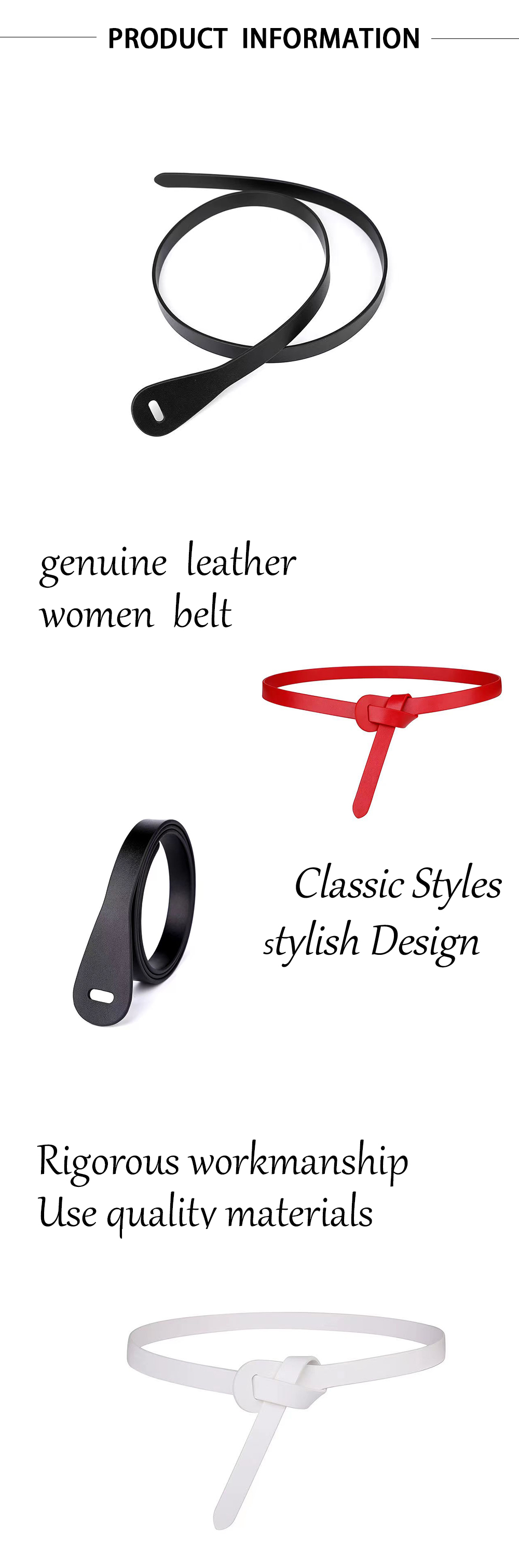 Ladies Thin Leather Belt Ladies Thin Leather Belt