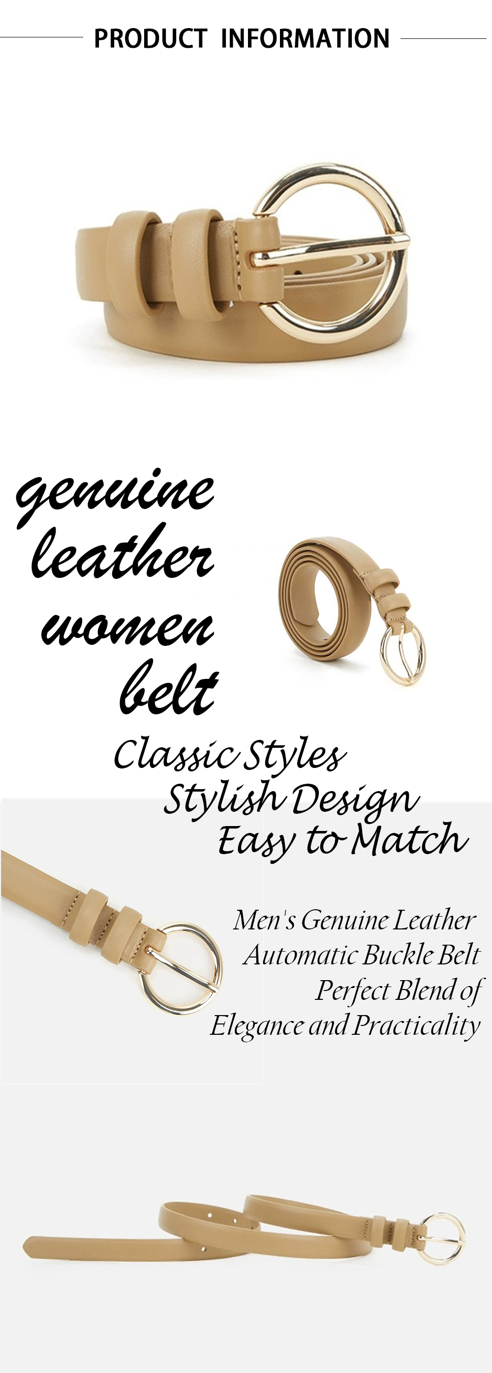 Ladies Thin Leather Belt Ladies Thin Leather Belt