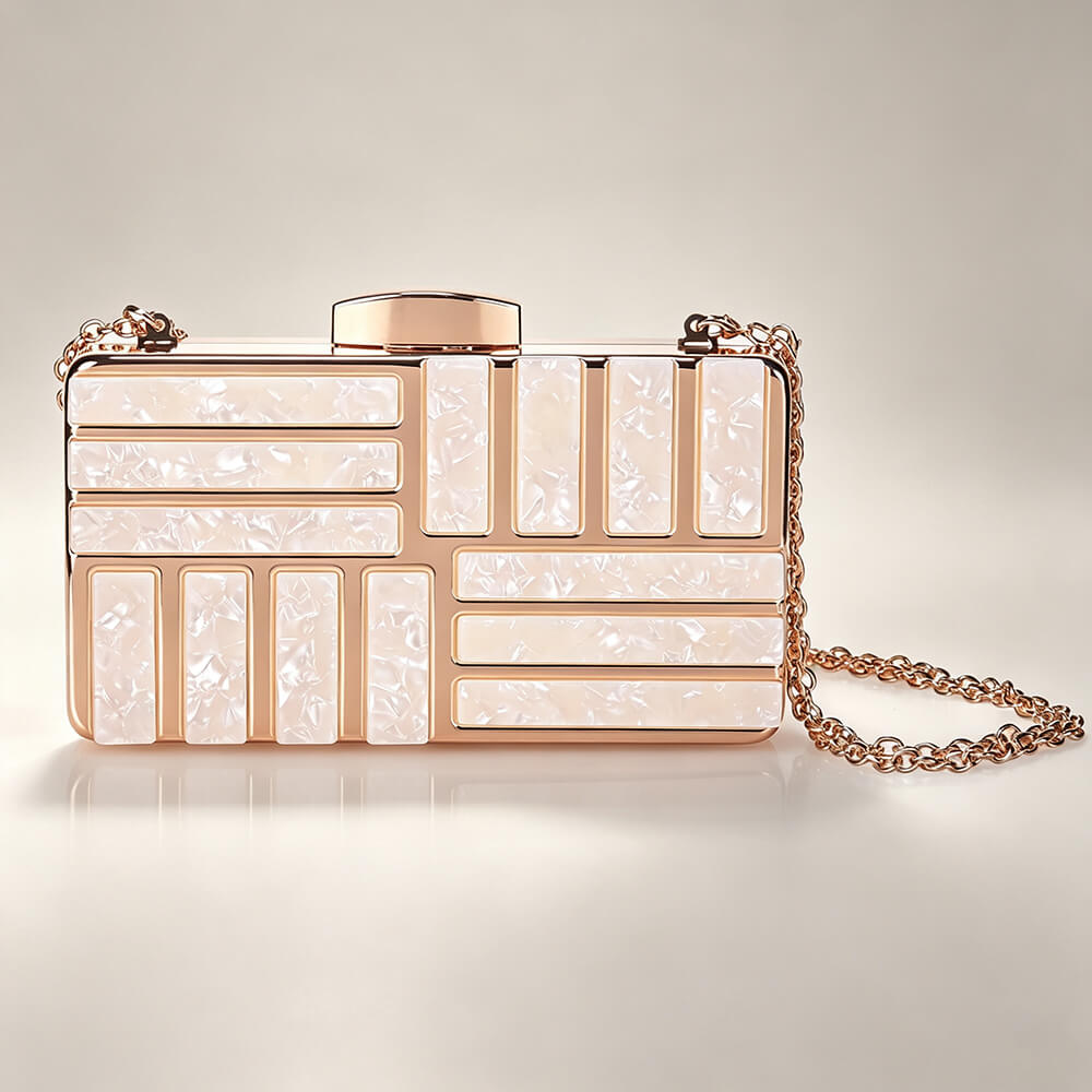 Geometric shell party clutch, acrylic evening bag, mother of pearl clutch hard shell evening purse for formal party