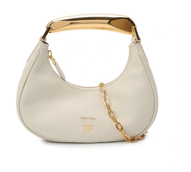Mini leather hobo bag