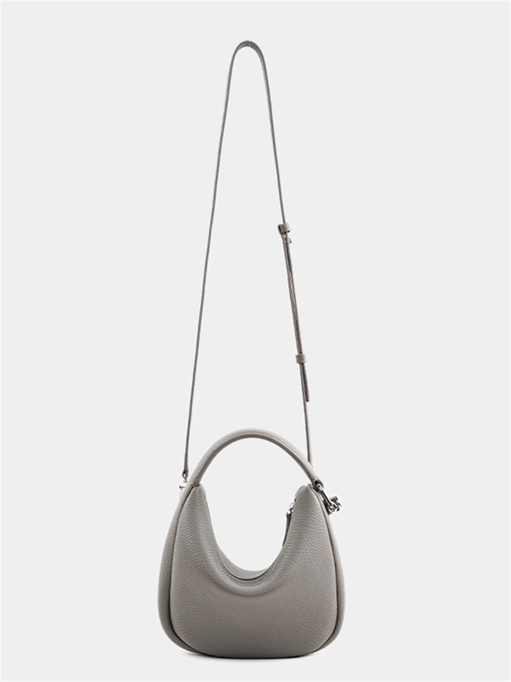 Grey-Brown Leather Crossbody New Women's Shoulder