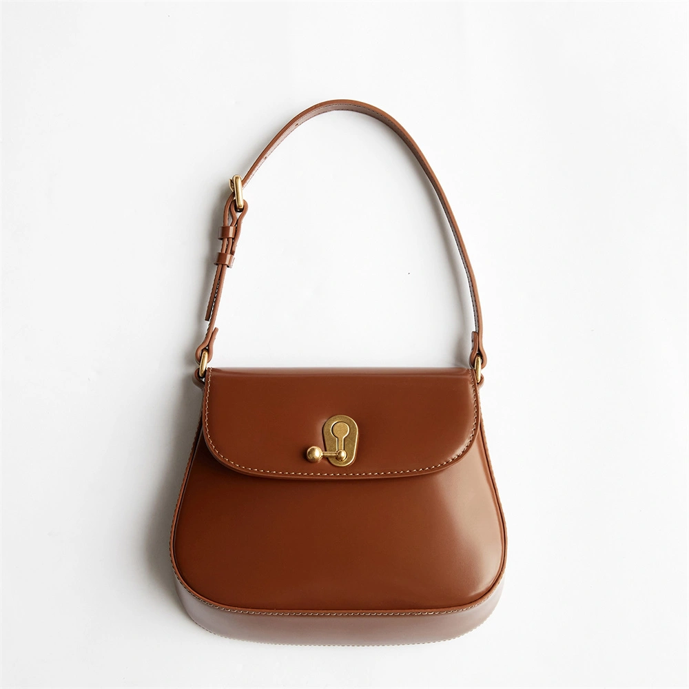 Classic Brown Glossy Hand-Scrubbed Box Leather Sho