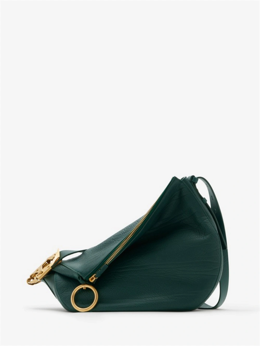 Forest Green Leather Satchel Rider's Single-Strap