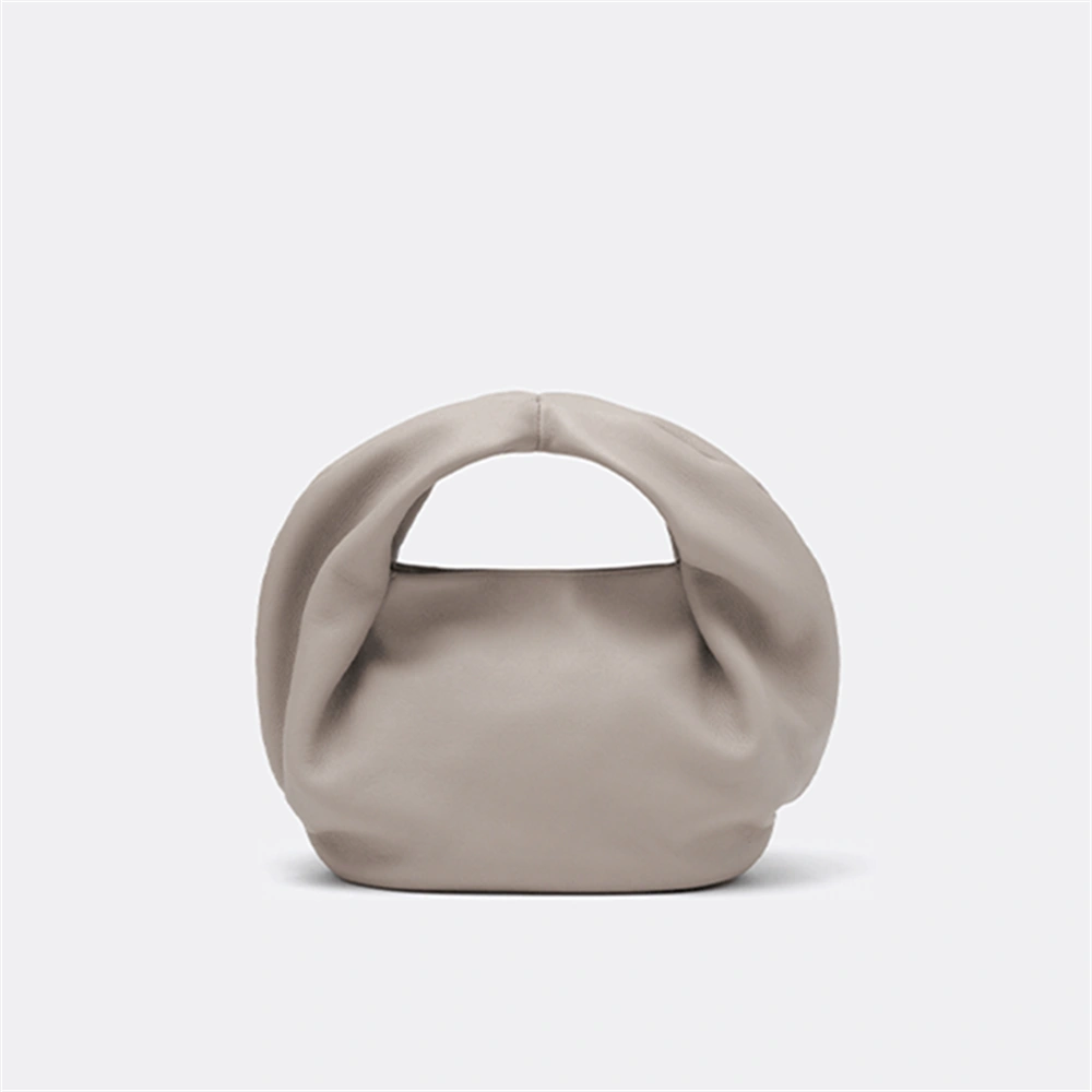 Stylish Grey Leather Coin Purse Versatile Crossbod