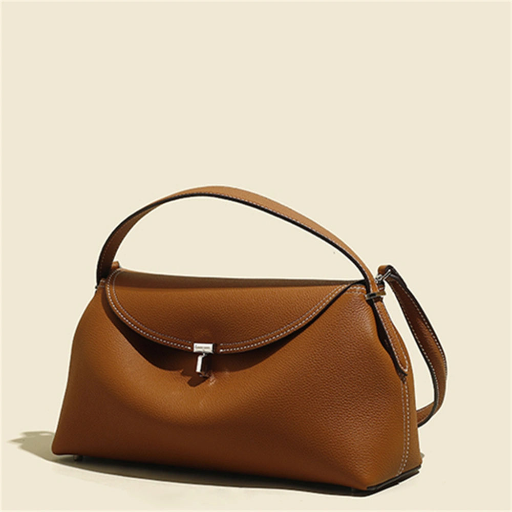 Genuine Leather Pillow Bag Stylish Tote Handbag