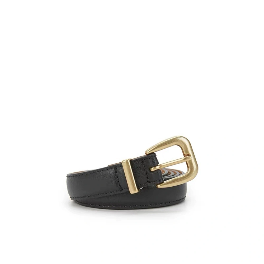Luxury Fashionable Black Genuine Leather Belt for